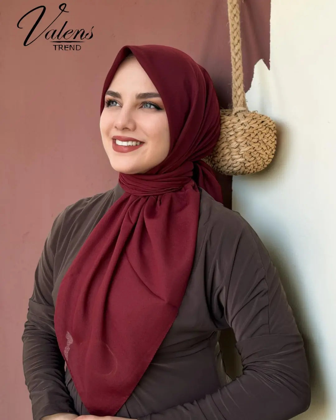 Lüks Koton Eşarp - Bordo