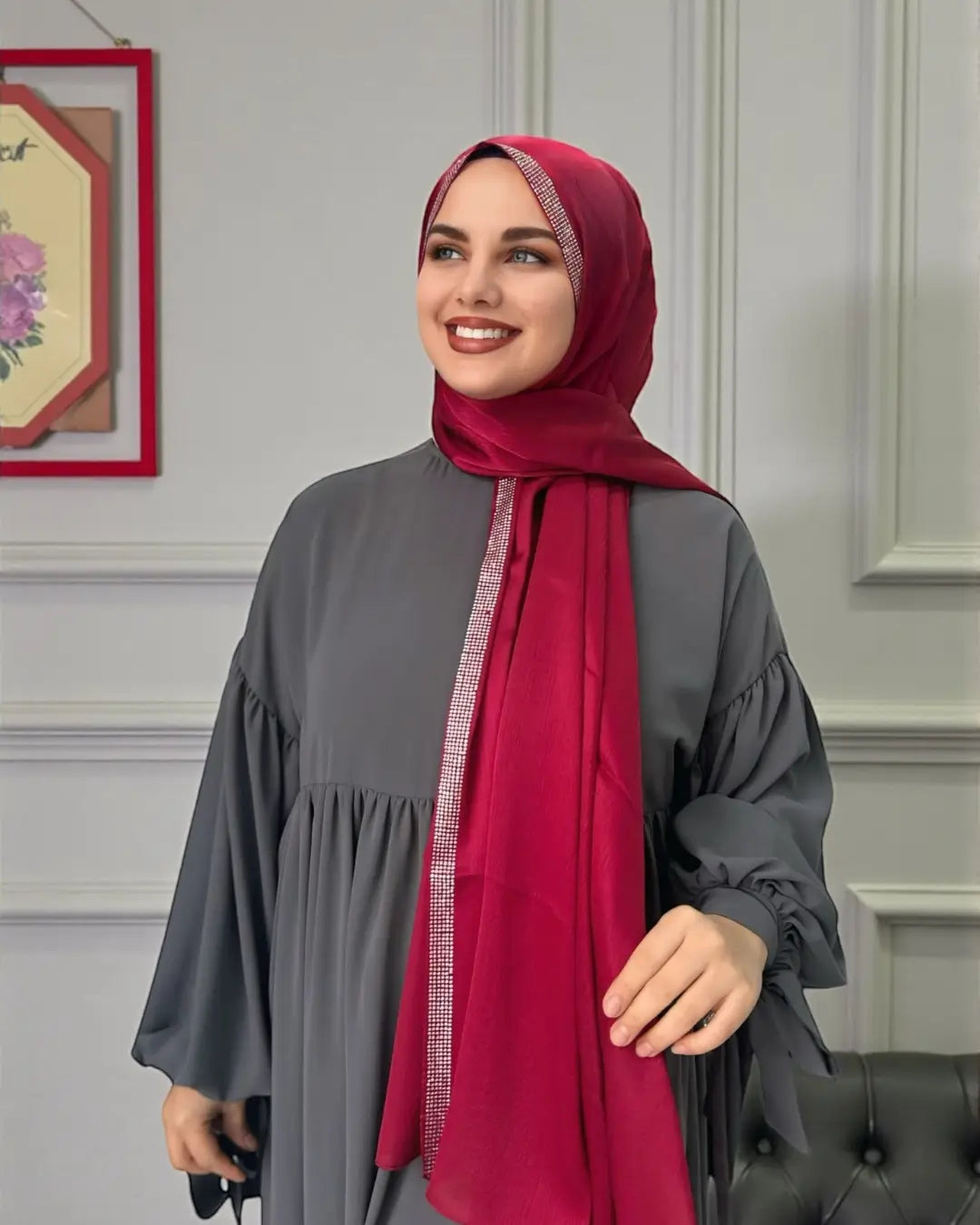 Pırıltı Taşlı Şal 015