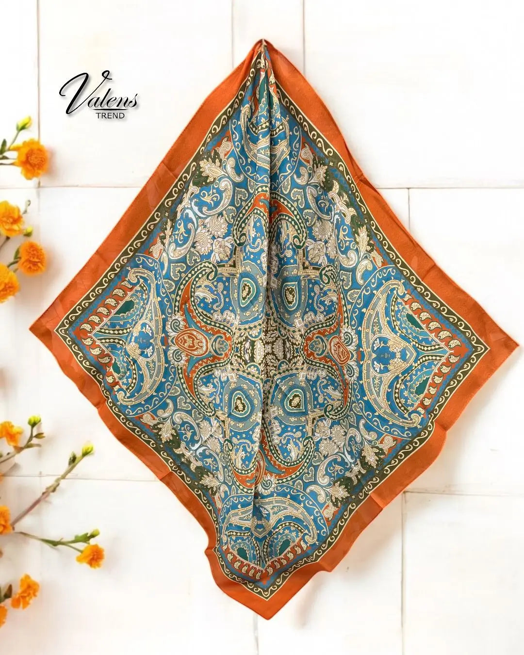 Desenli Koton Eşarp 329