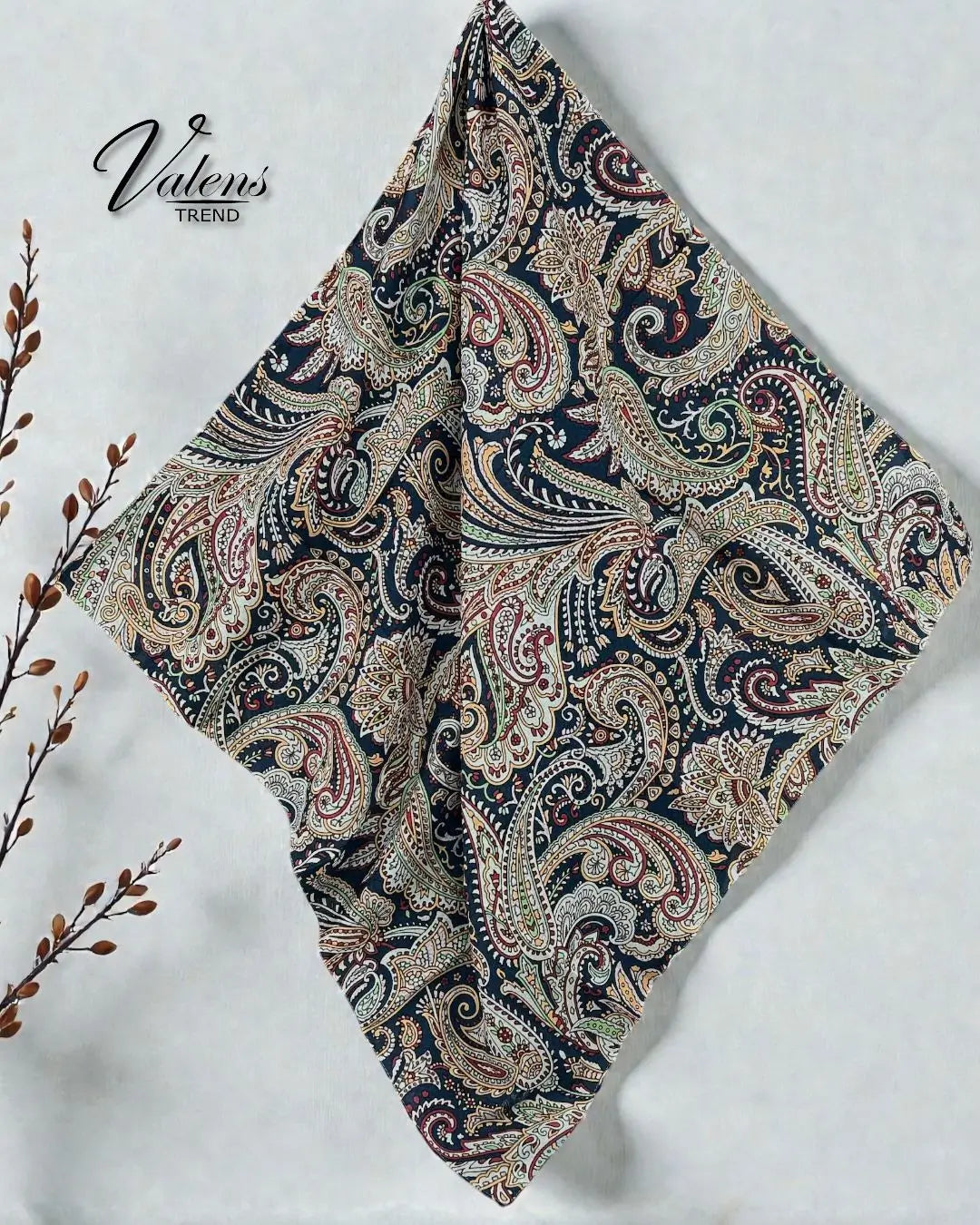 Desenli Koton Eşarp 336