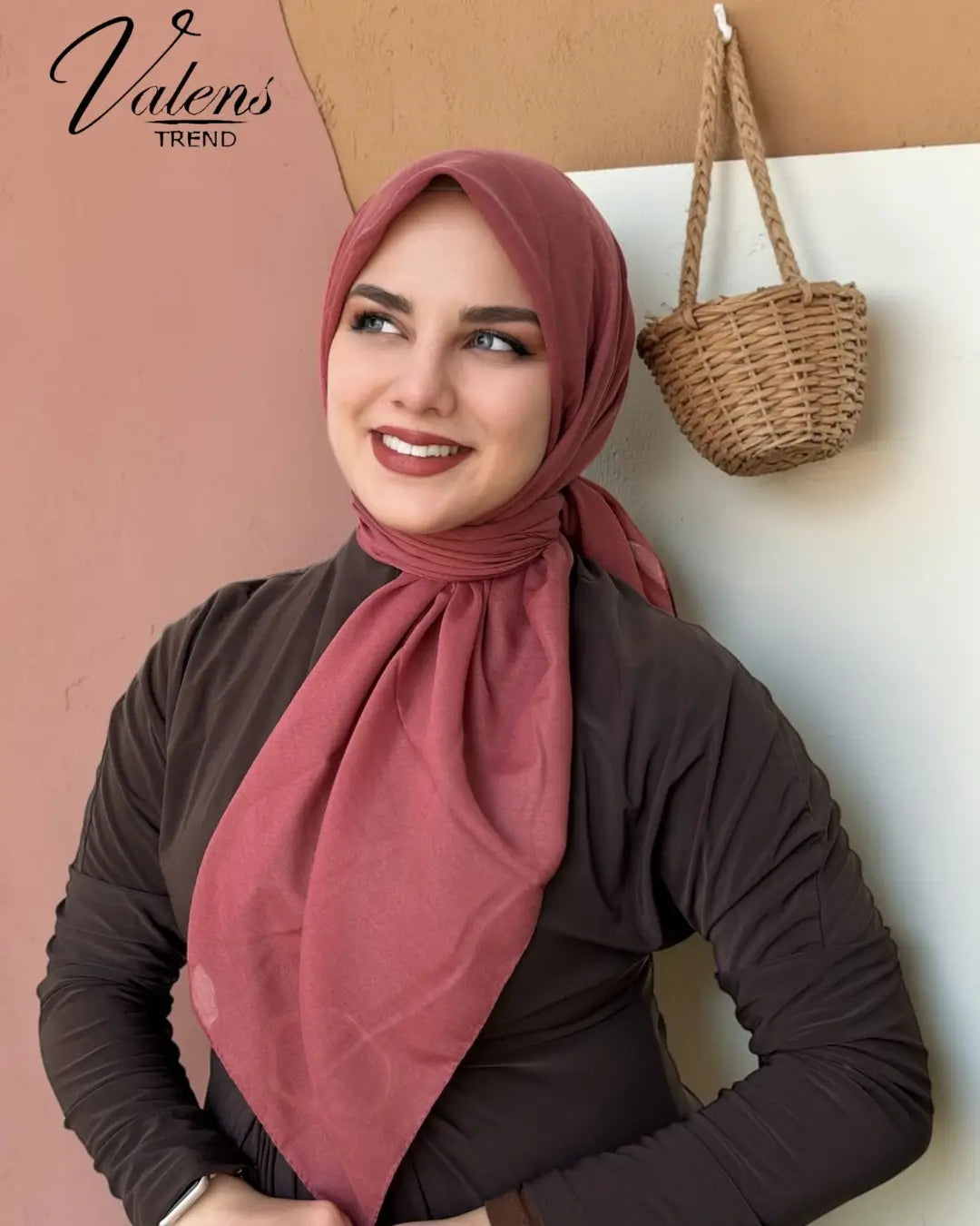 Lüks Koton Eşarp - Pastel Gül