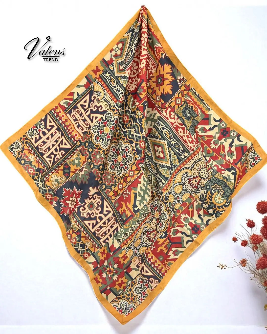 Desenli Koton Eşarp 483