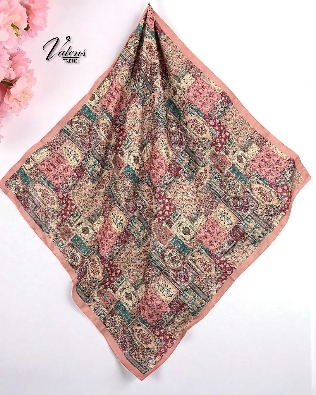 Desenli Koton Eşarp 486