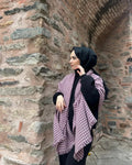 Kareli Desenli Omuz Şalı 002