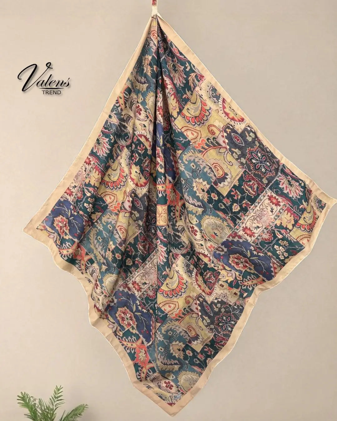 Desenli Koton Eşarp 504