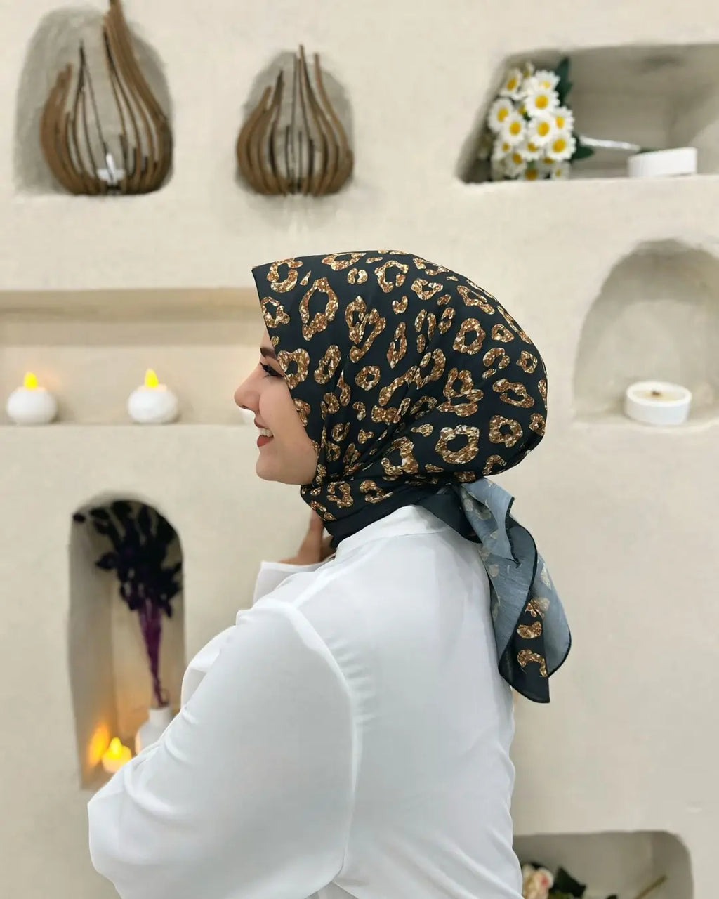 Desenli Koton Eşarp 511
