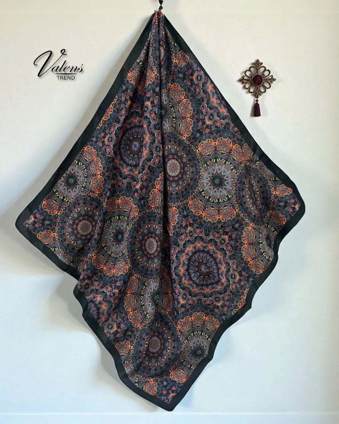 Desenli Koton Eşarp 547