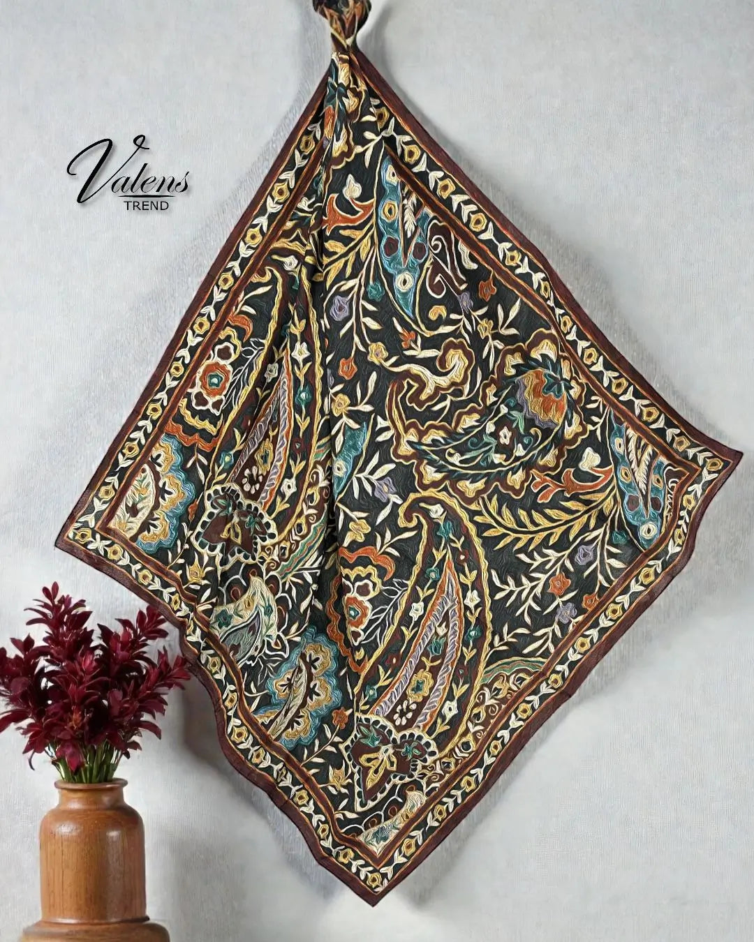 Desenli Koton Eşarp 565