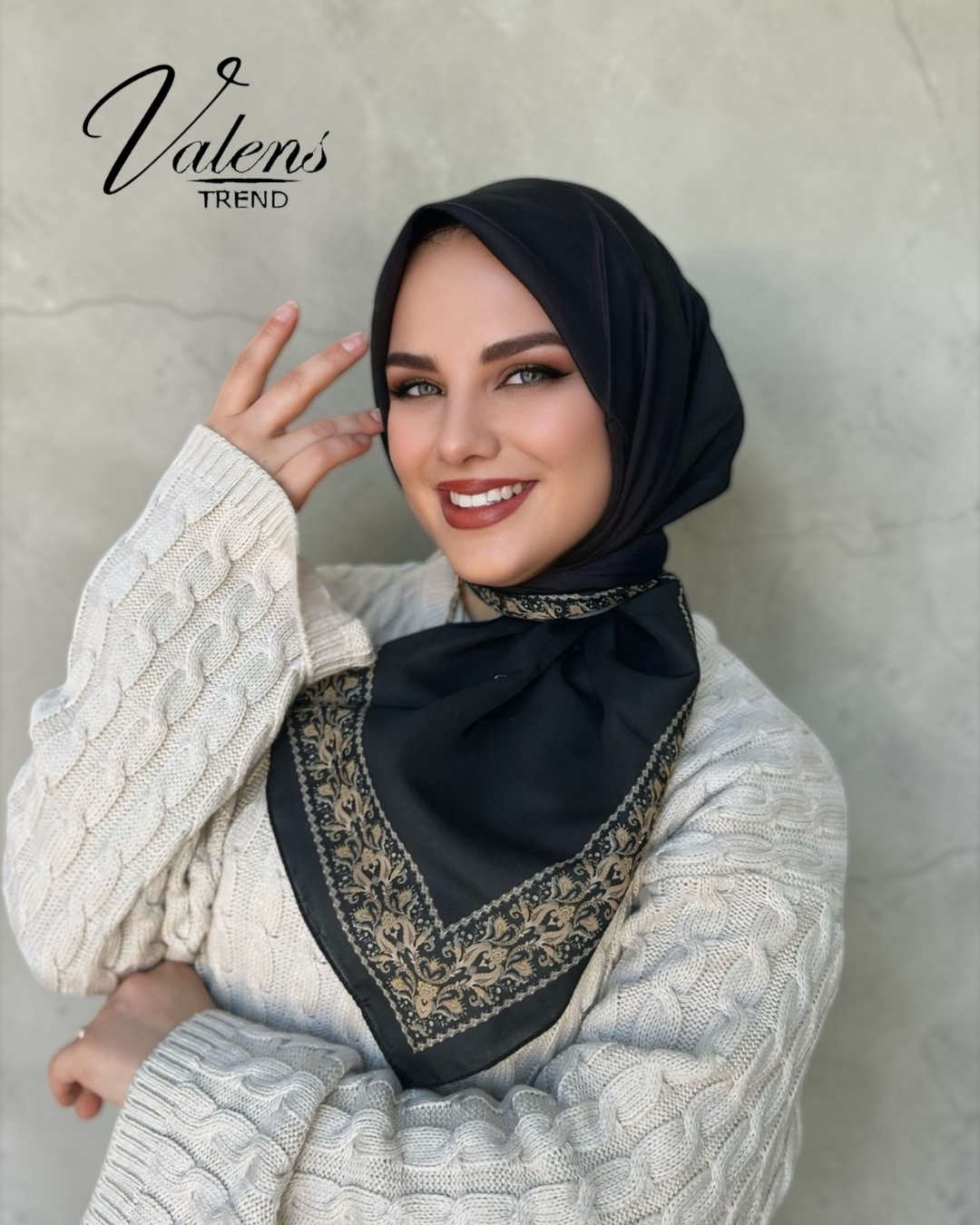 Desenli Koton Eşarp 629