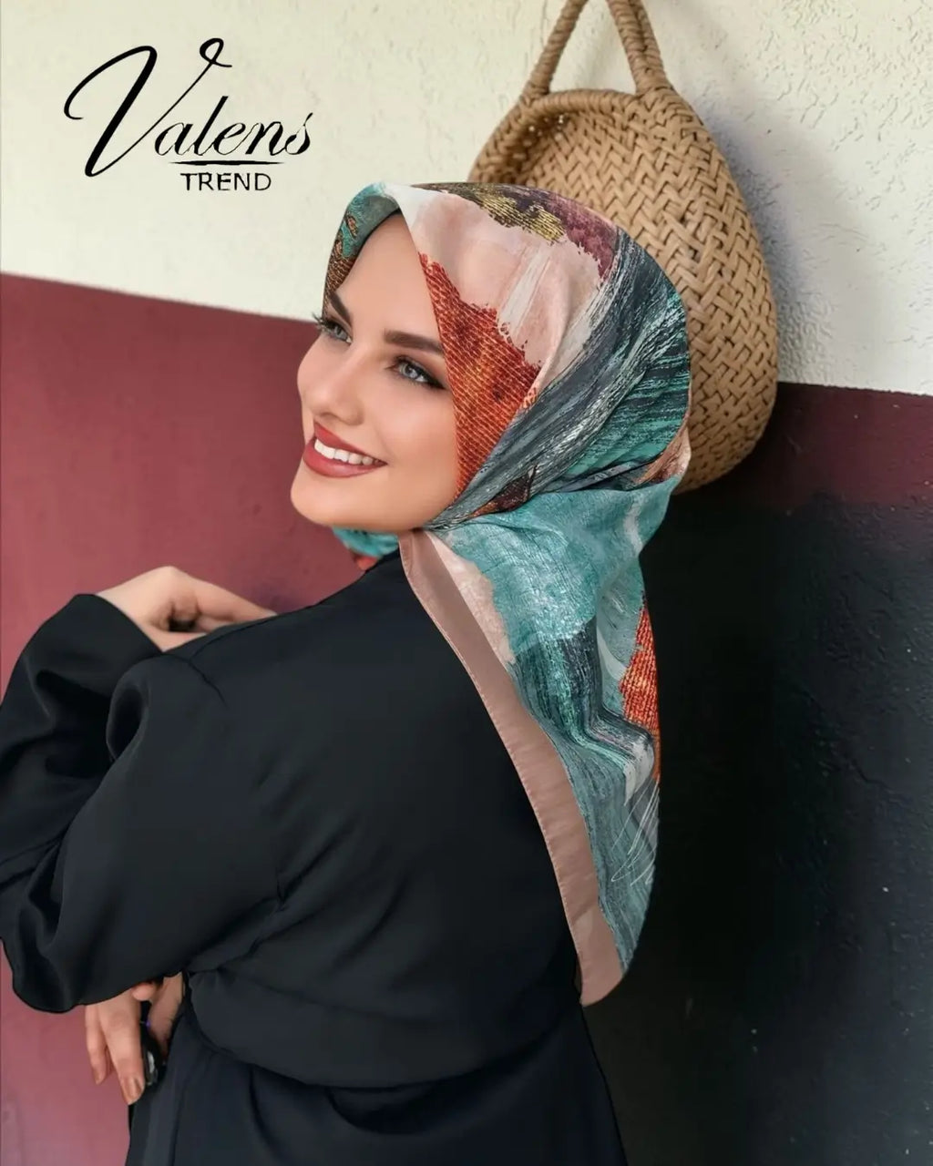Desenli Koton Eşarp 608
