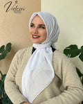 Lüks Koton Eşarp - Beyaz