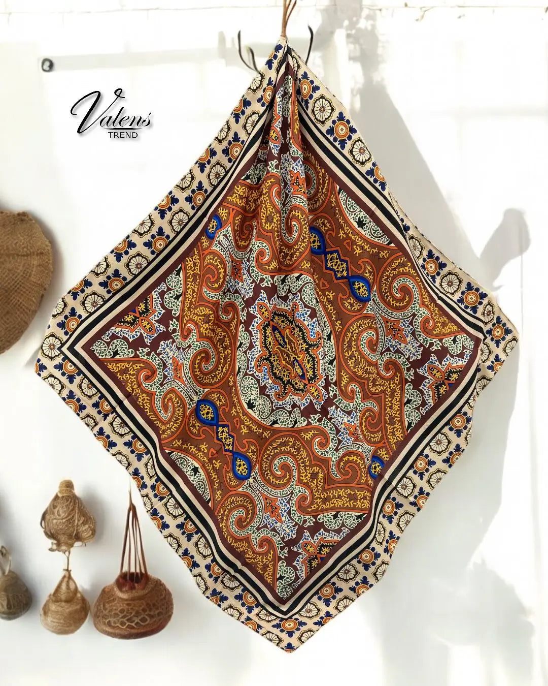 Desenli Koton Eşarp 270