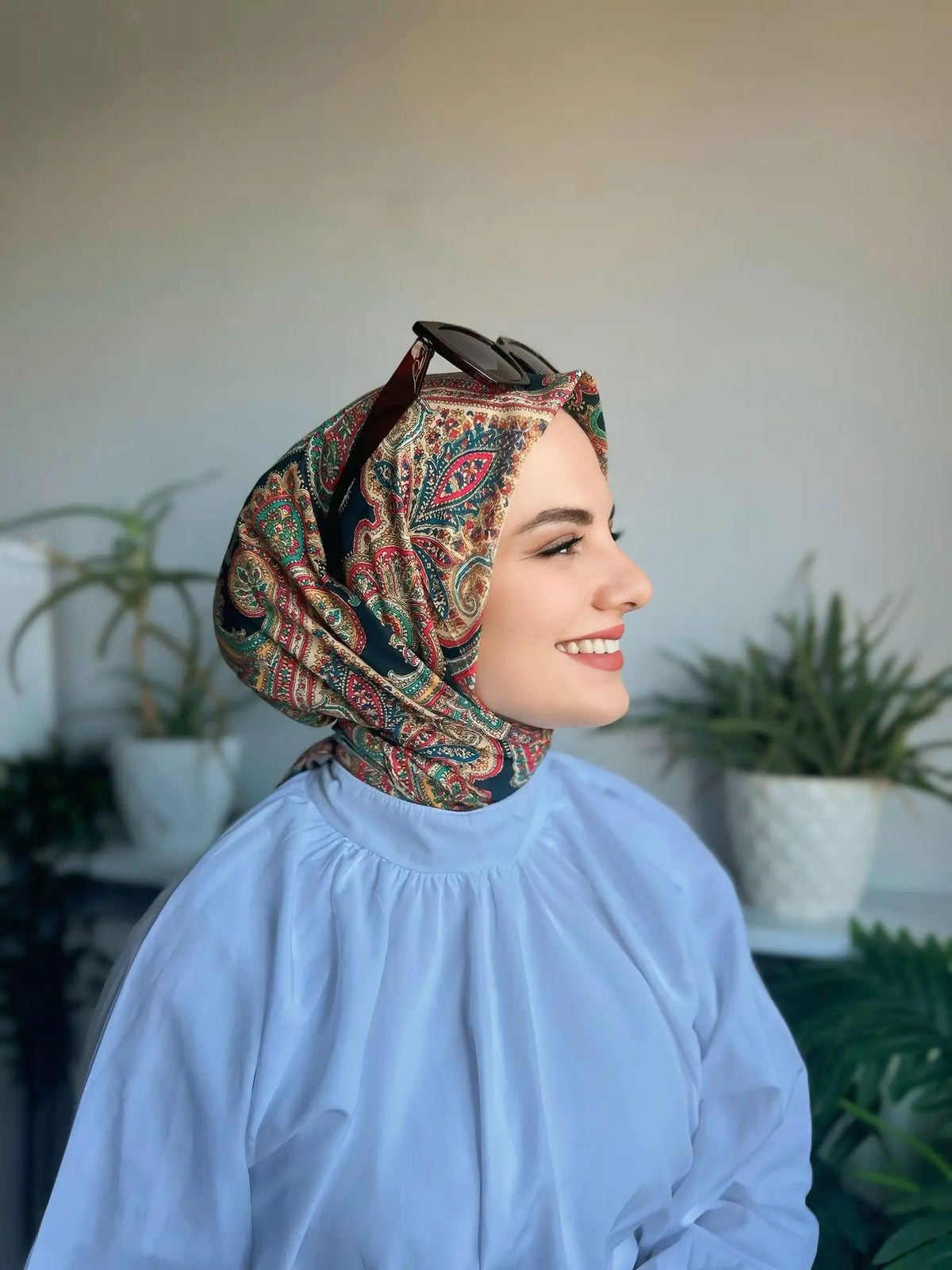 Desenli Koton Eşarp 293