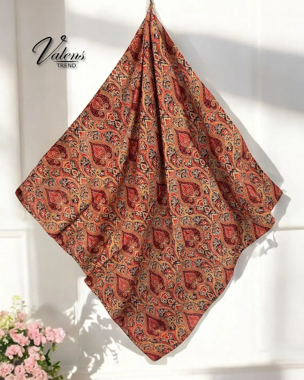 Desenli Koton Eşarp 307