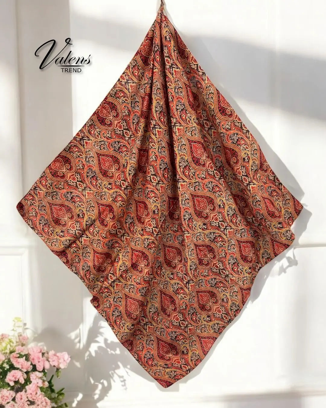 Desenli Koton Eşarp 307