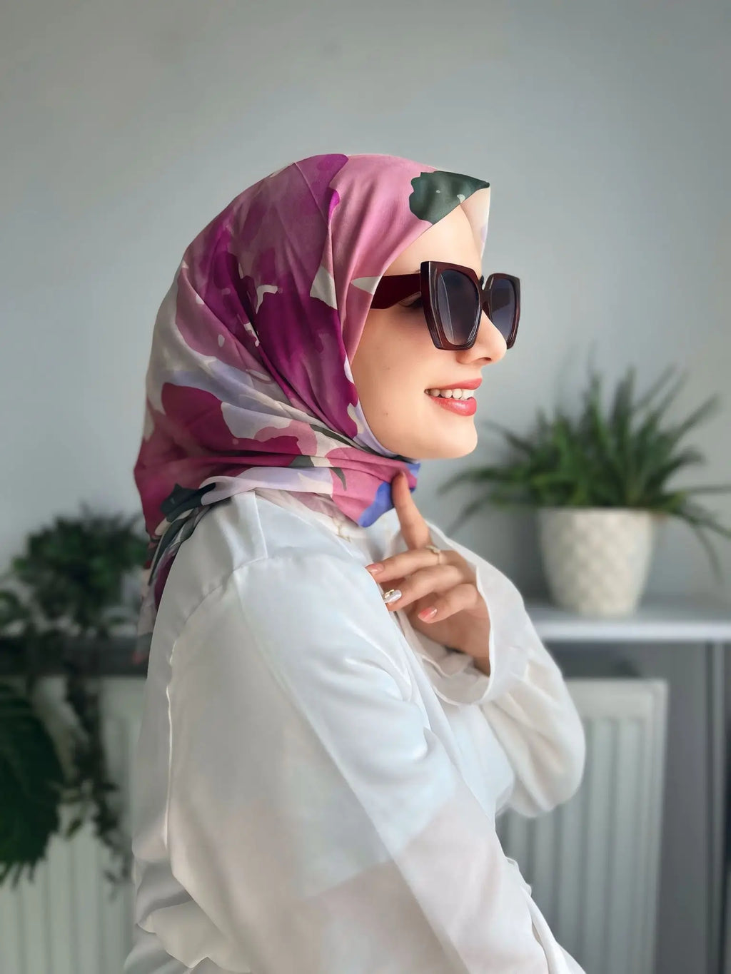 Desenli Koton Eşarp 308