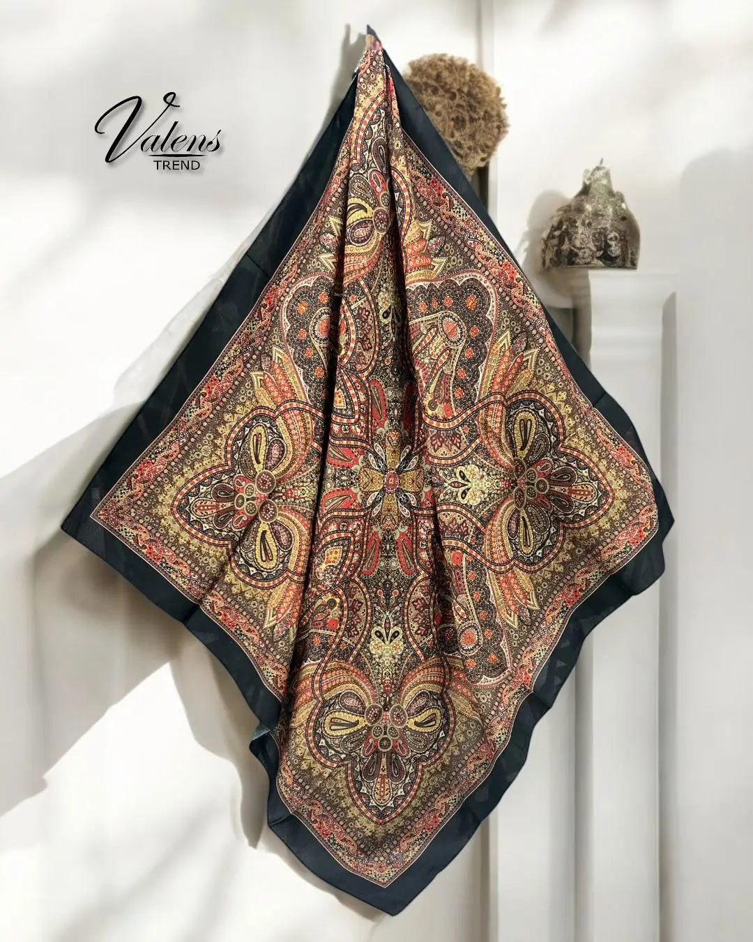 Desenli Koton Eşarp 317