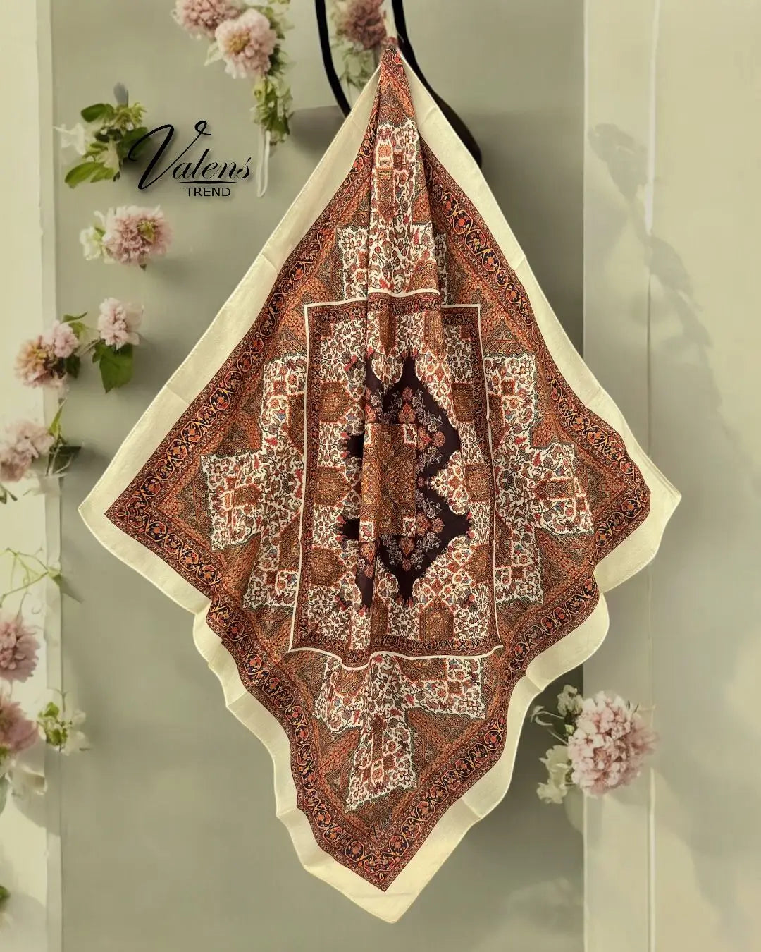 Desenli Koton Eşarp 324
