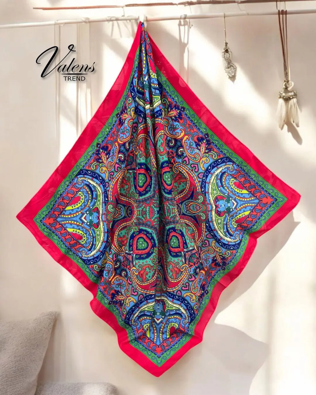 Desenli Koton Eşarp 326
