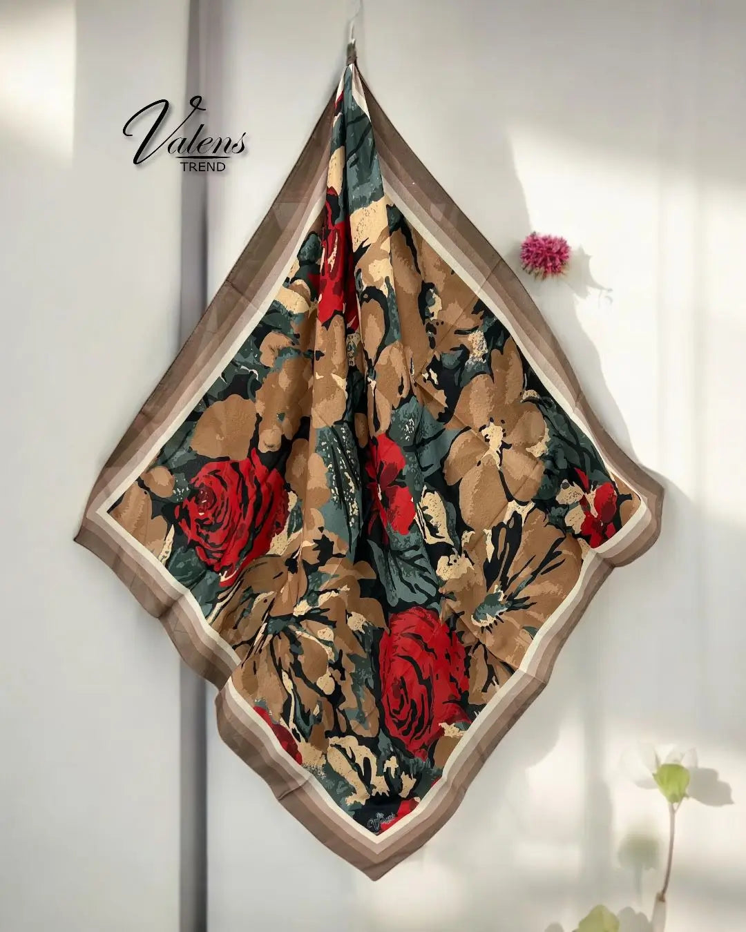 Desenli Koton Eşarp 356