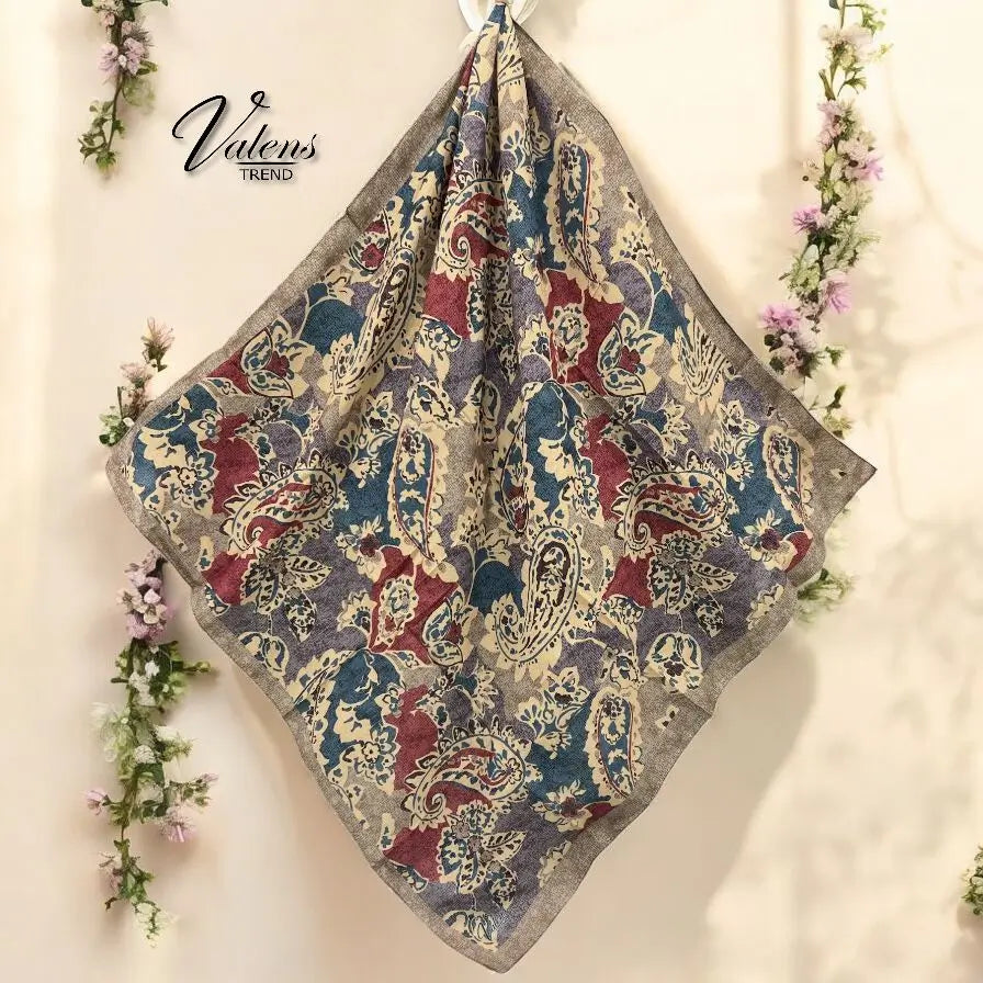 Desenli Koton Eşarp 360