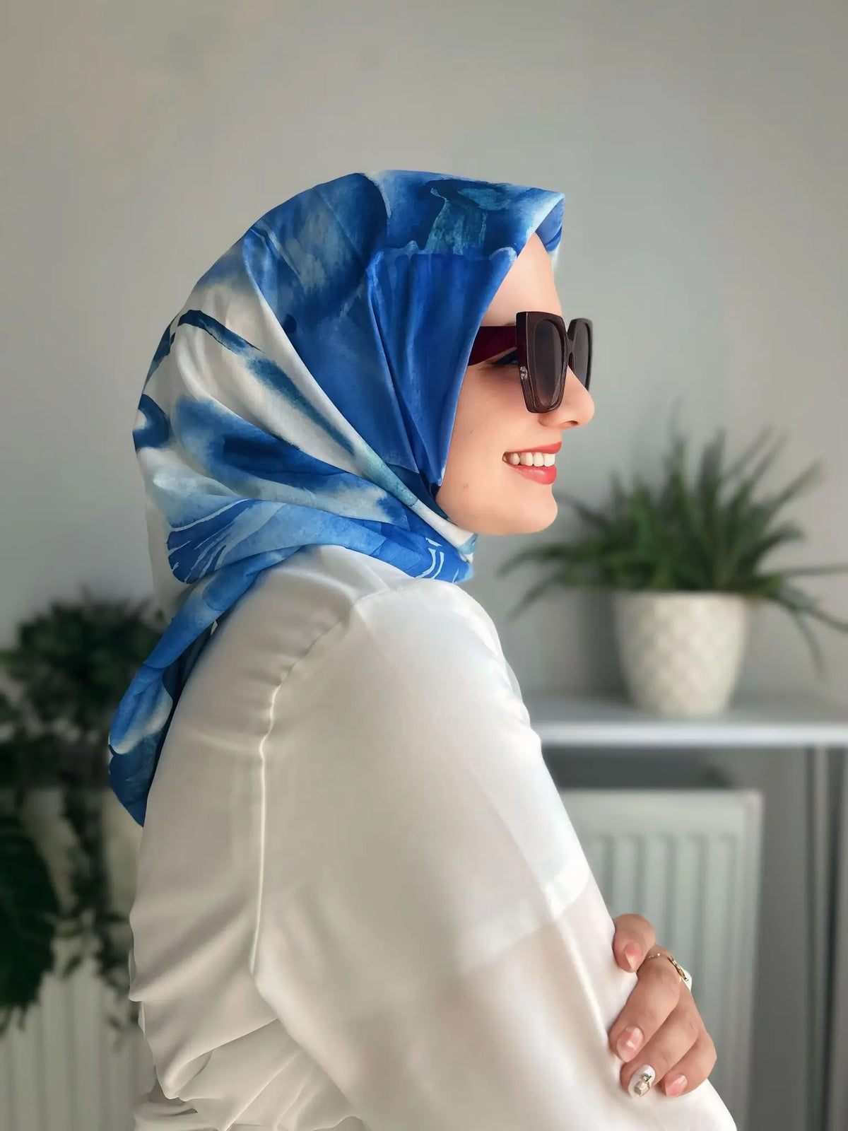 Desenli Koton Eşarp 400