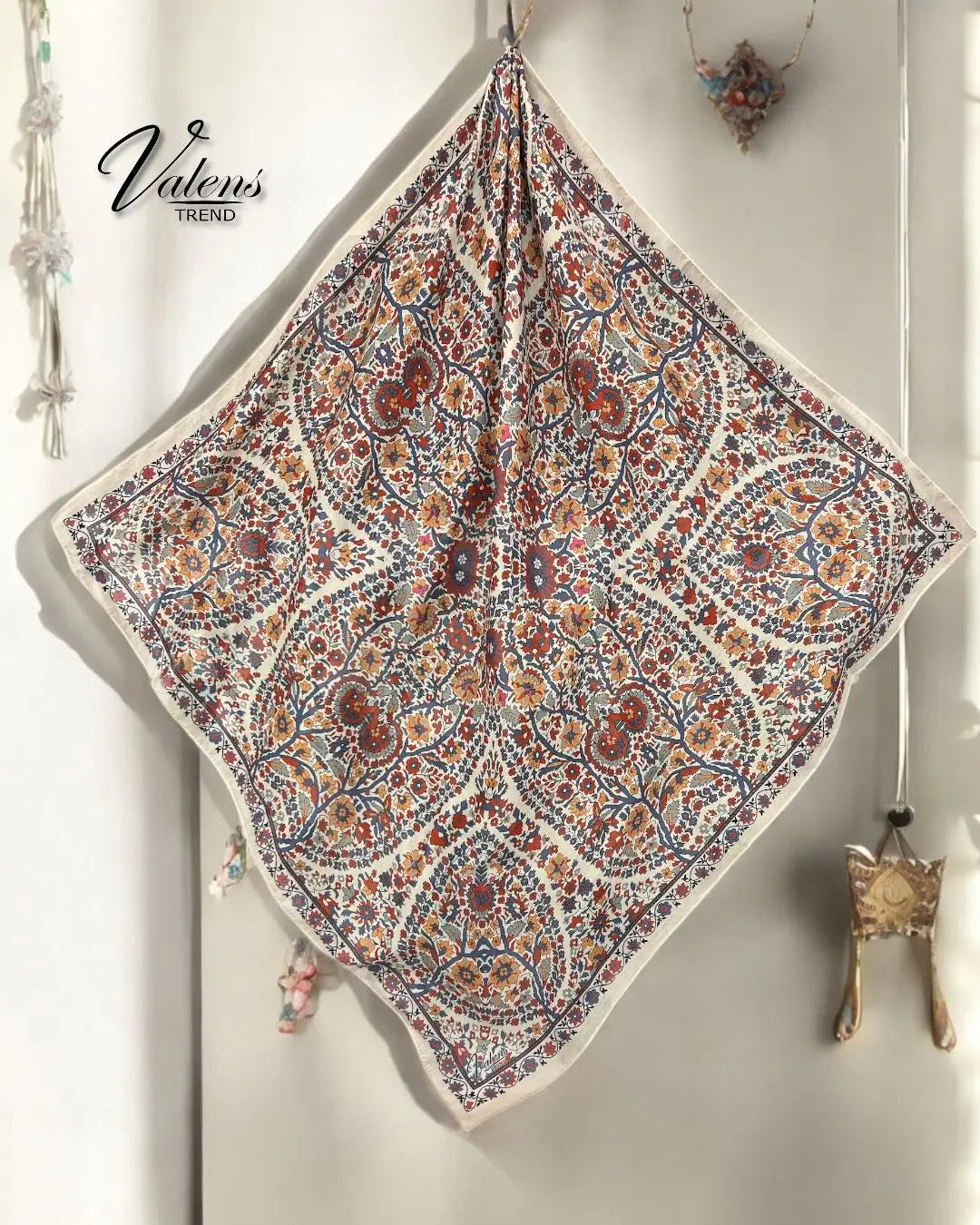 Desenli Koton Eşarp 418
