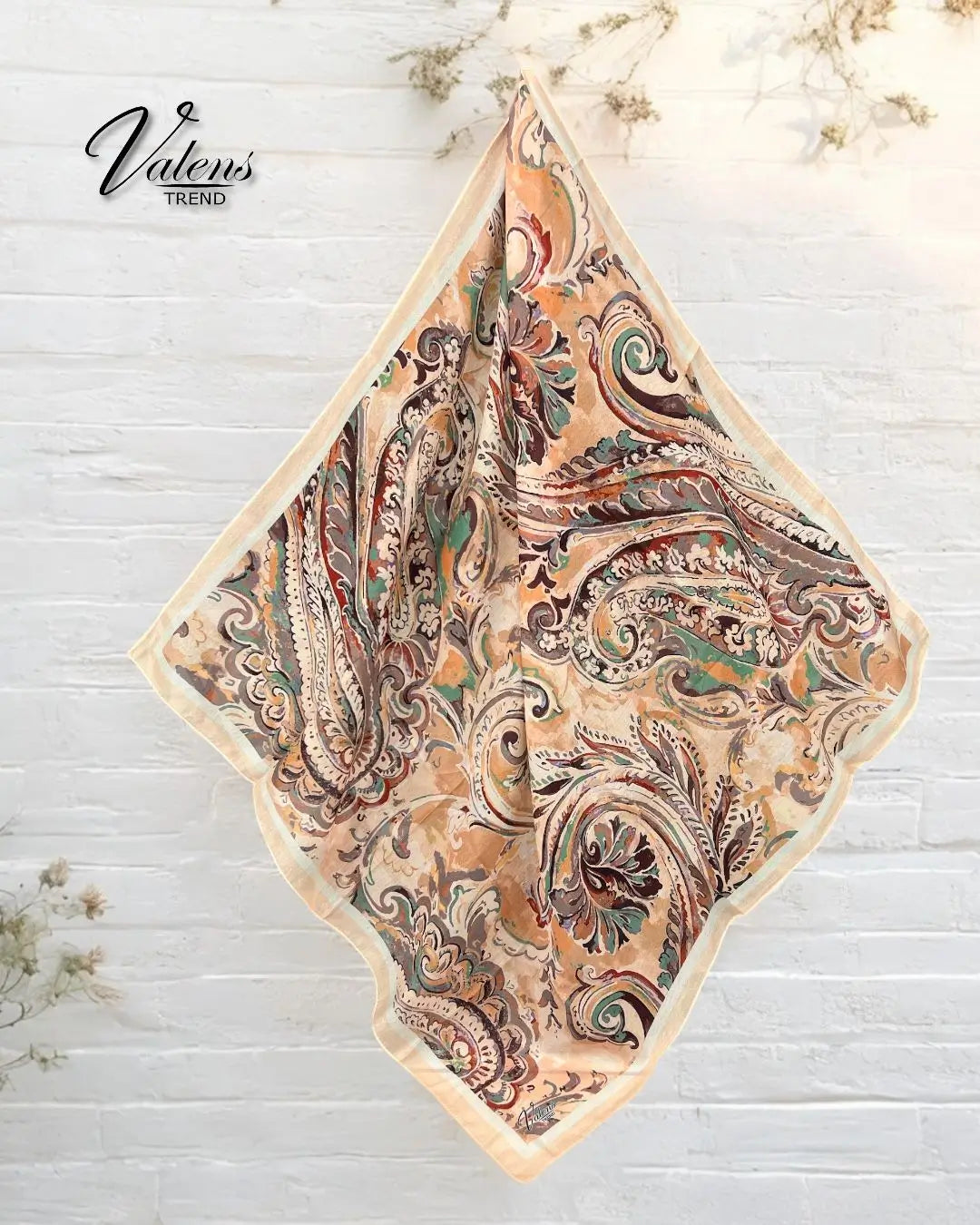 Desenli Koton Eşarp 426