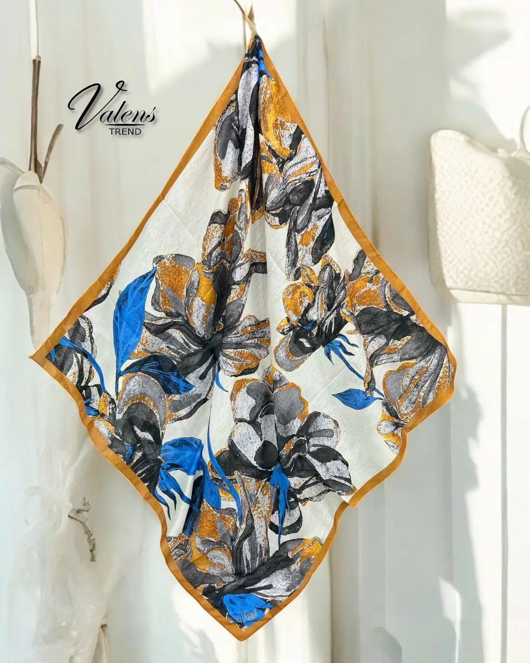Desenli Koton Eşarp 435