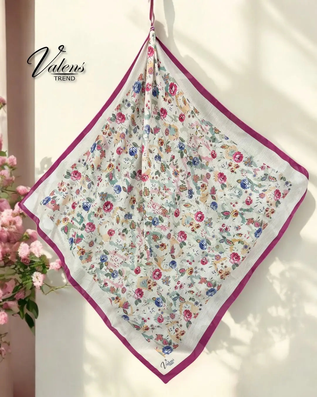 Desenli Koton Eşarp 438