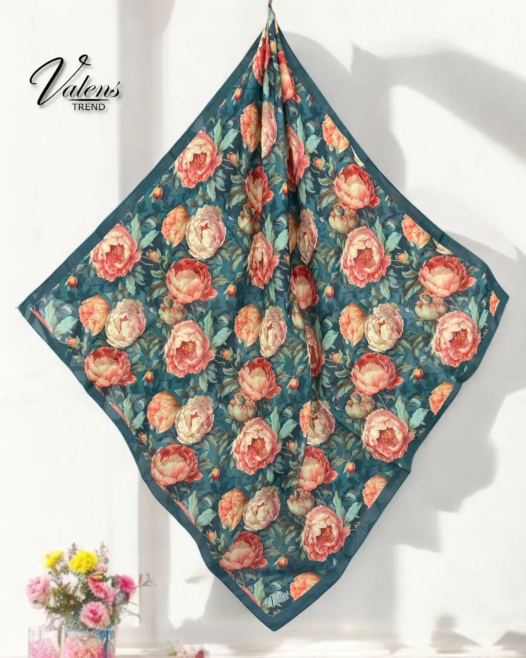 Desenli Koton Eşarp 453