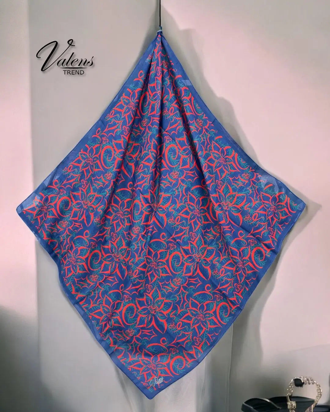 Desenli Koton Eşarp 458