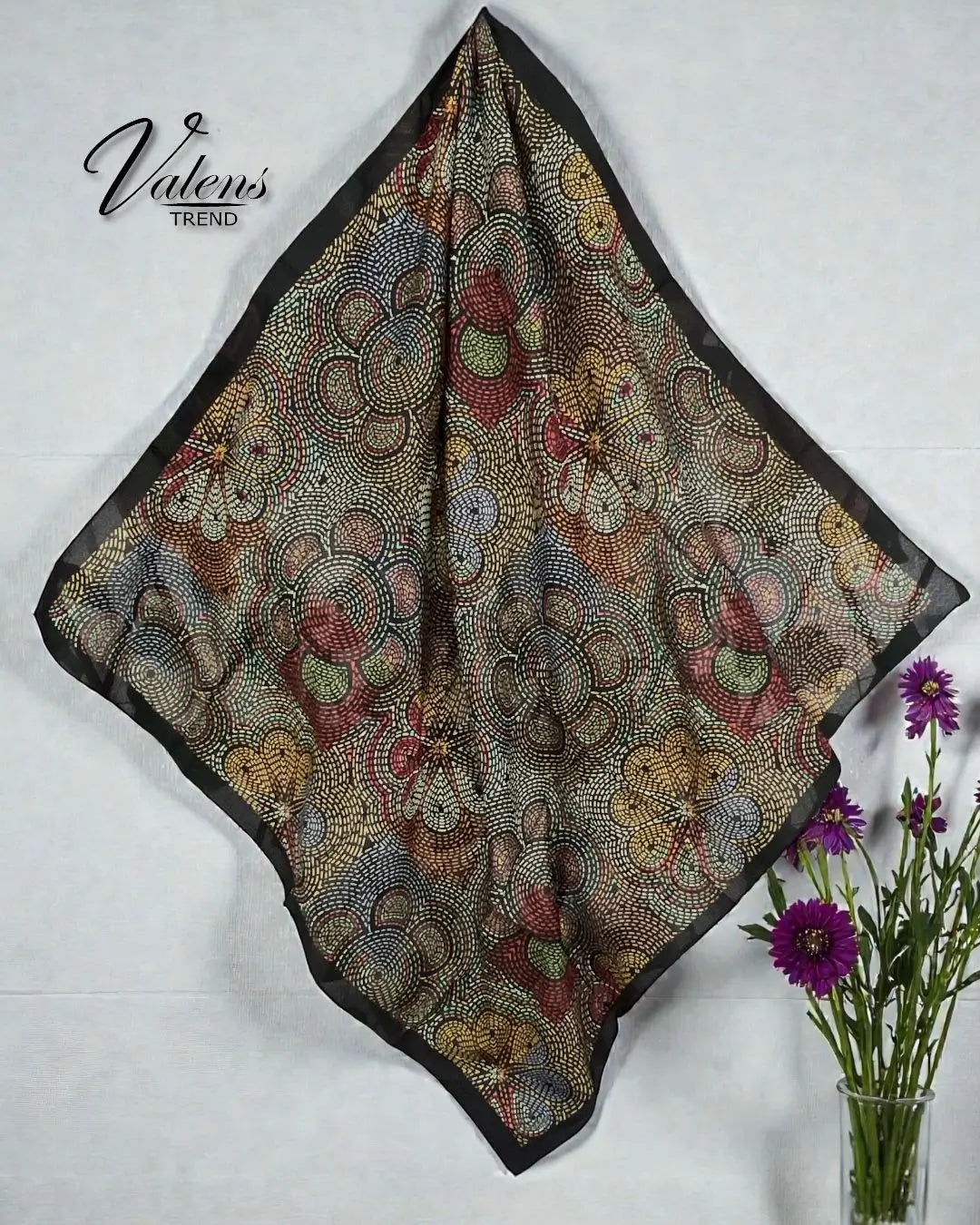 Desenli Koton Eşarp 587