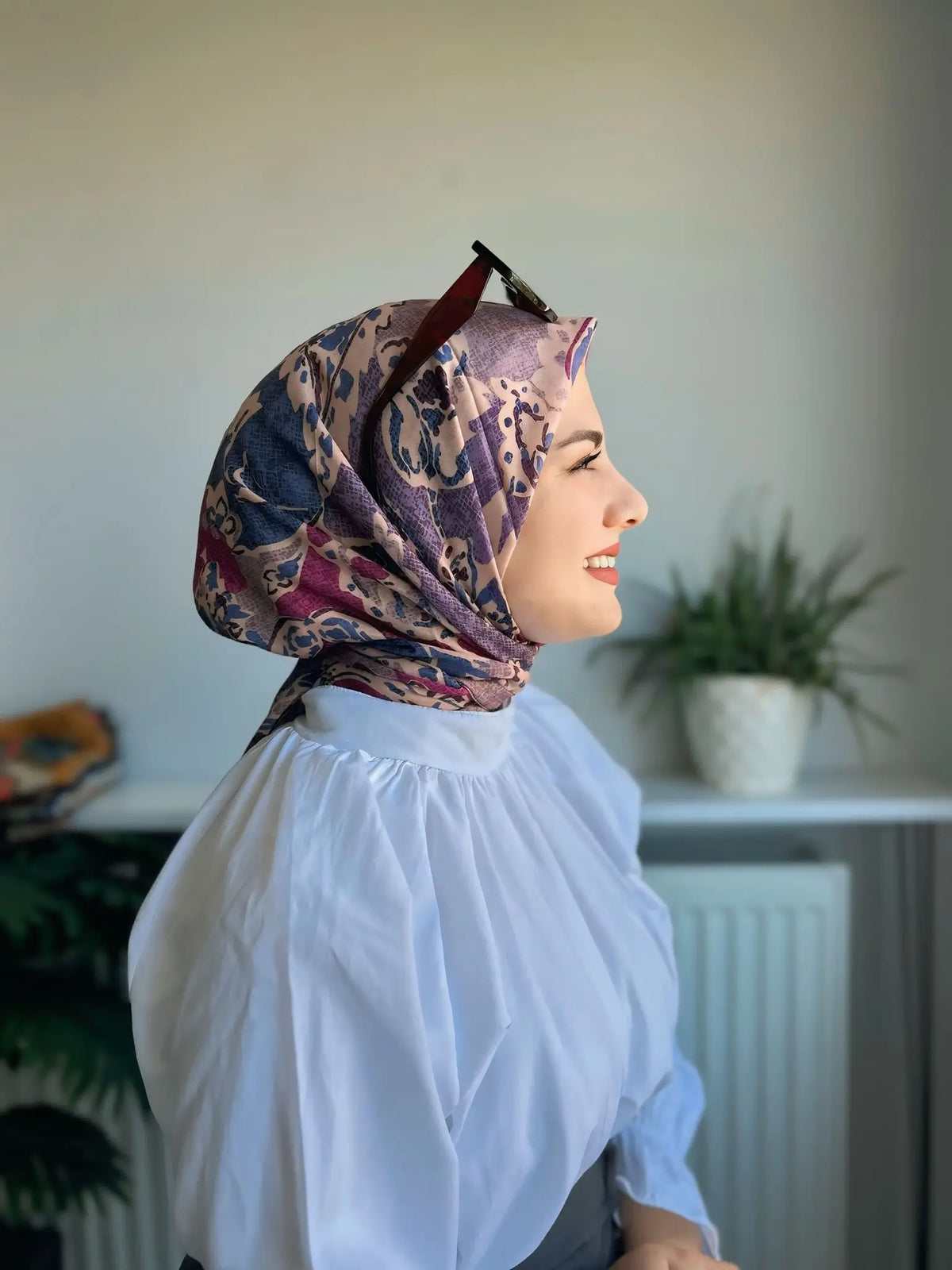 Desenli Koton Eşarp 361