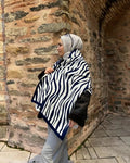 Zebra Desenli Triko Omuz Şalı 005
