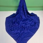 Jakarlı Eşarp KOZA-SAX MAVİ