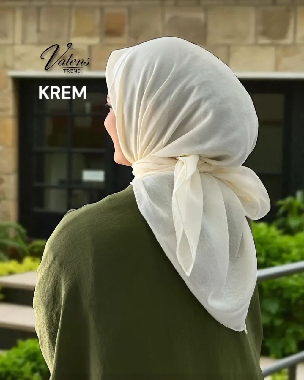 lüks koton eşarp Lüks Koton Eşarp - Krem - Görsel 1