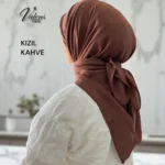 Lüks Koton Eşarp - Kızıl Kahve