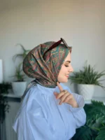 Desenli Koton Eşarp 341 - Görsel 2