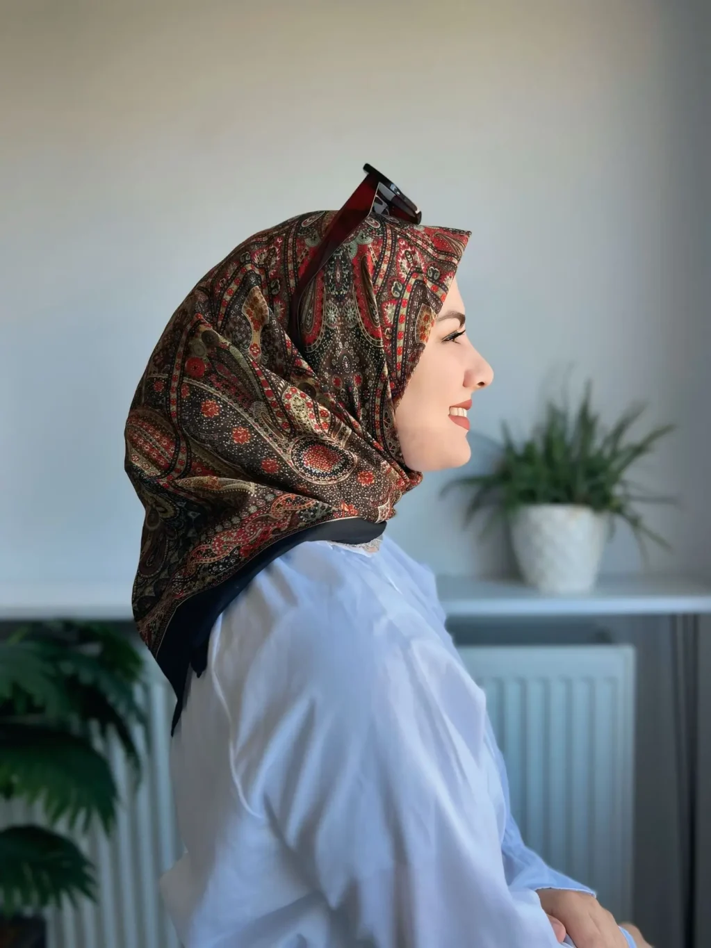 Desenli Koton Eşarp 317 - Görsel 2