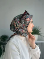 Desenli Koton Eşarp 365 - Görsel 2