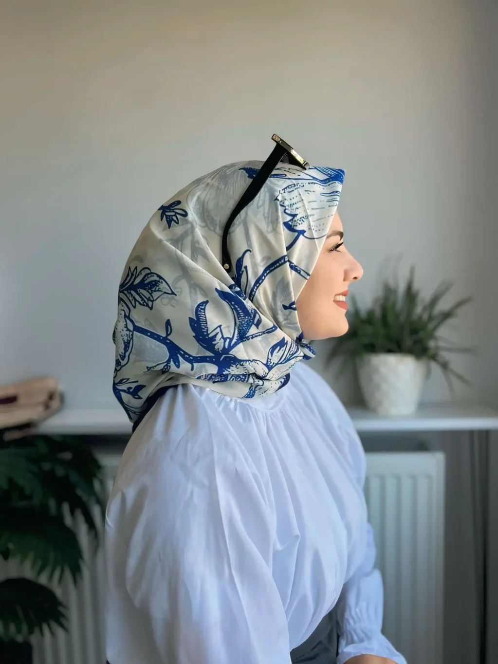 Desenli Koton Eşarp 367 - Görsel 2