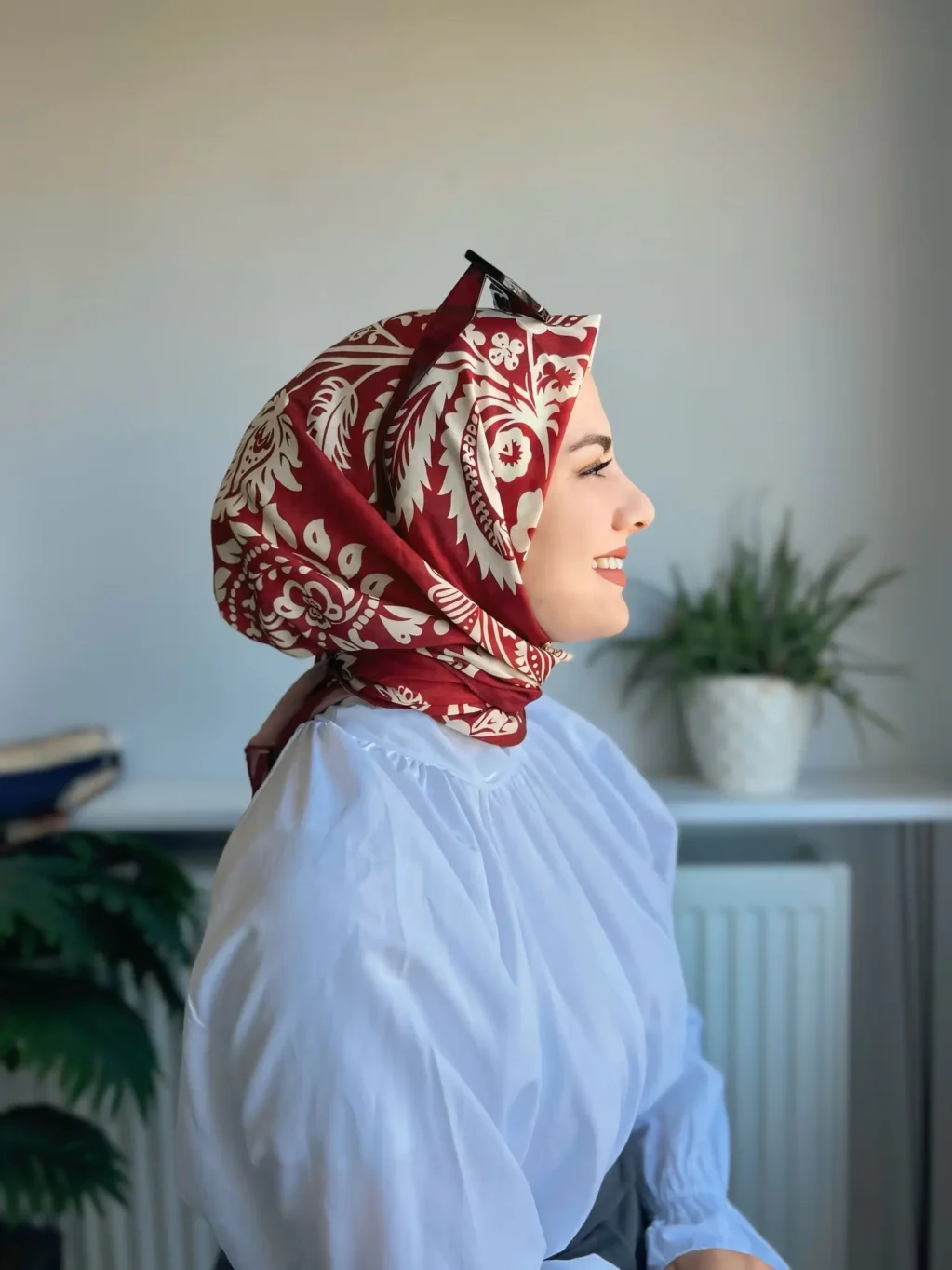 Desenli Koton Eşarp 368 - Görsel 2