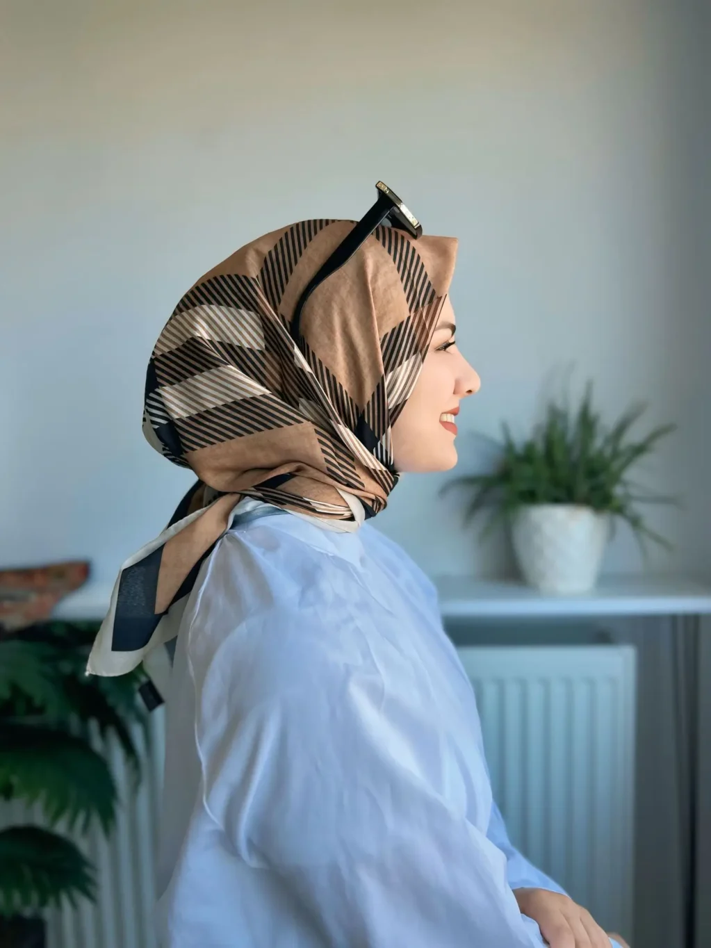 Desenli Koton Eşarp 374 - Görsel 2