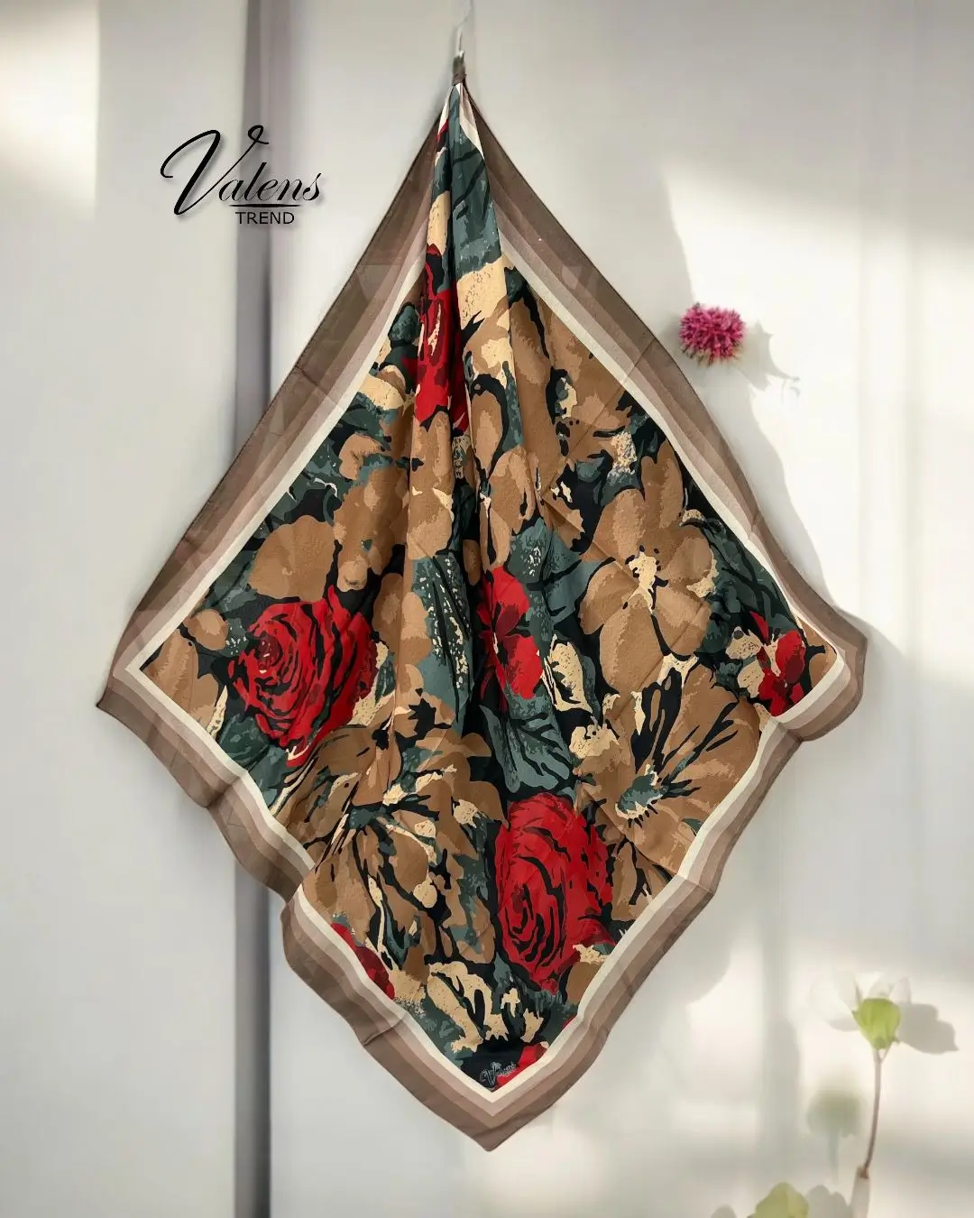Desenli Koton Eşarp 356