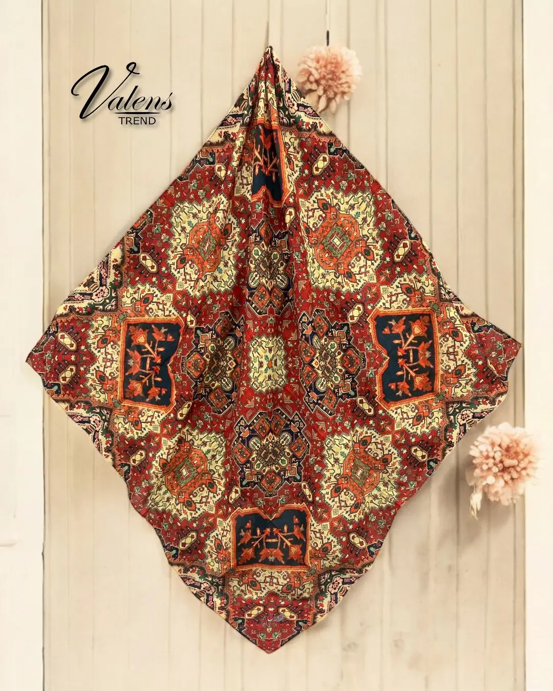 Desenli Koton Eşarp 380