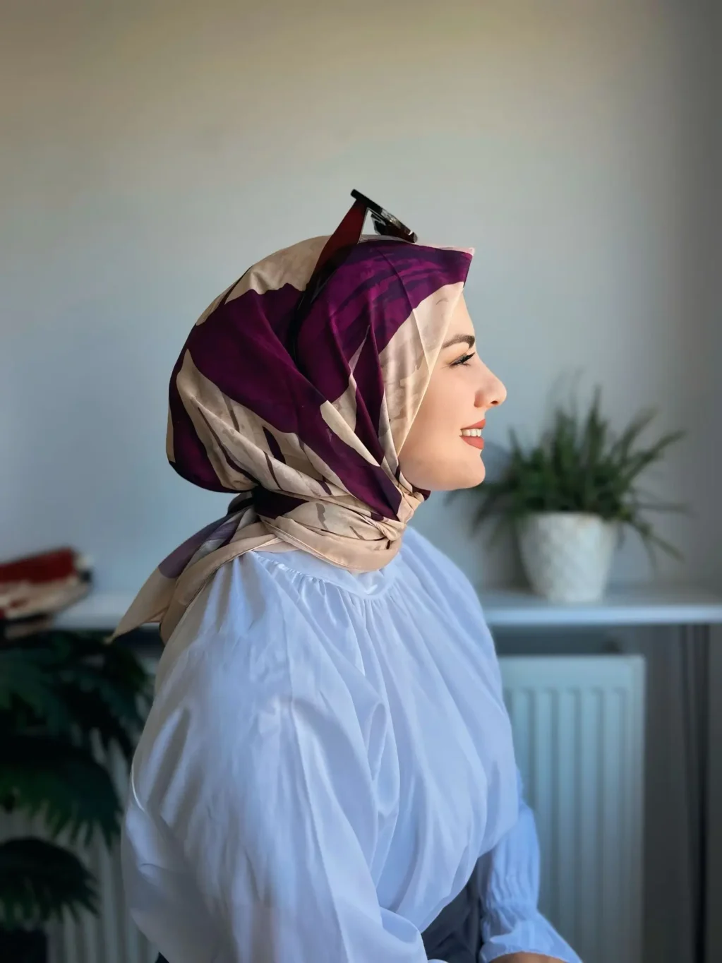 Desenli Koton Eşarp 407 - Görsel 2