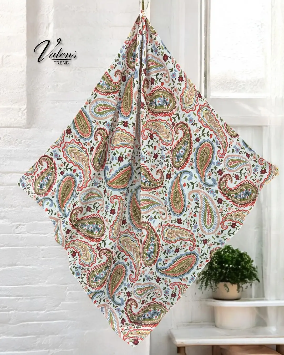 Desenli Koton Eşarp 234