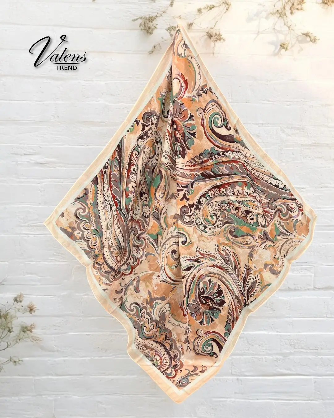 Desenli Koton Eşarp 426