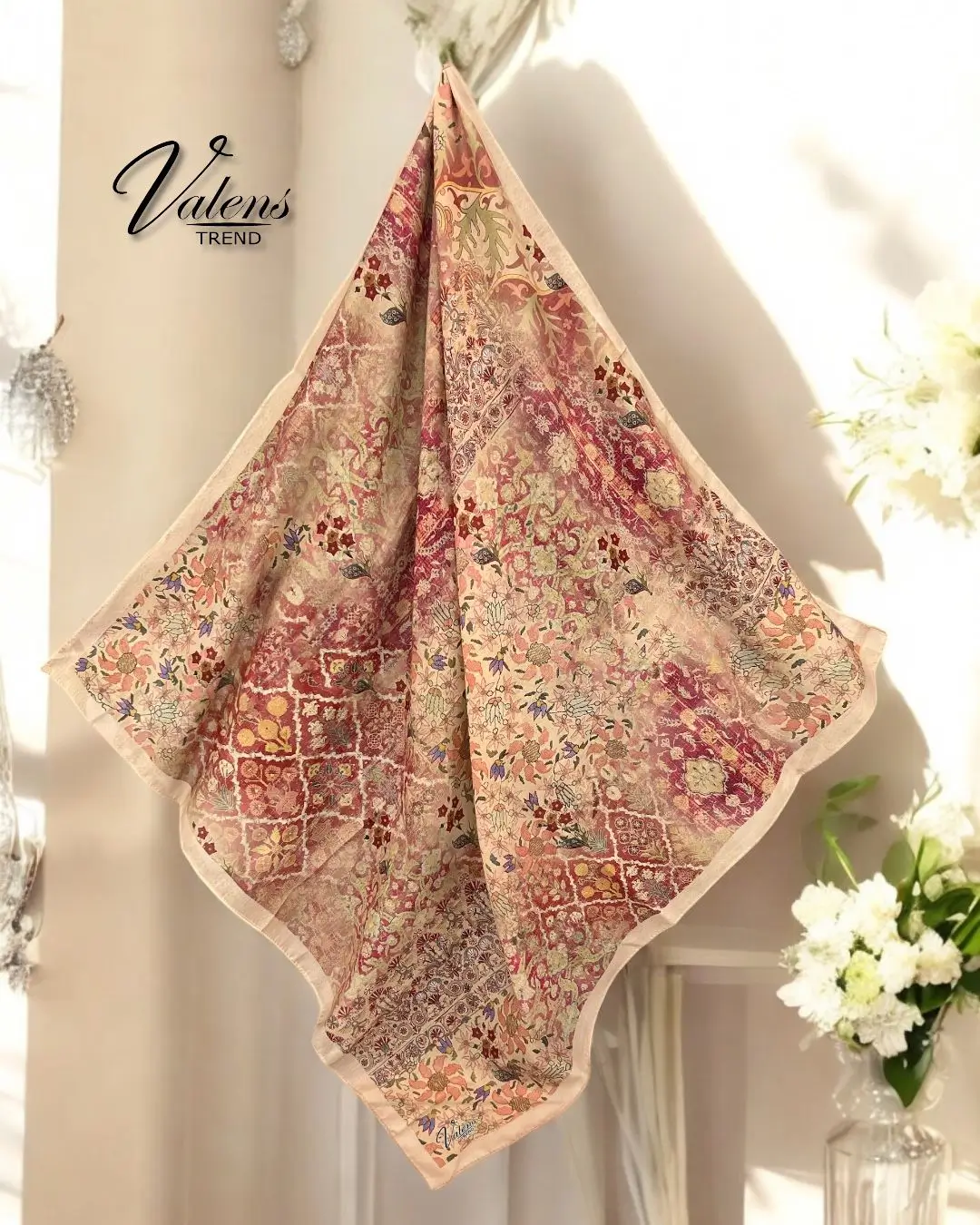 Desenli Koton Eşarp 450